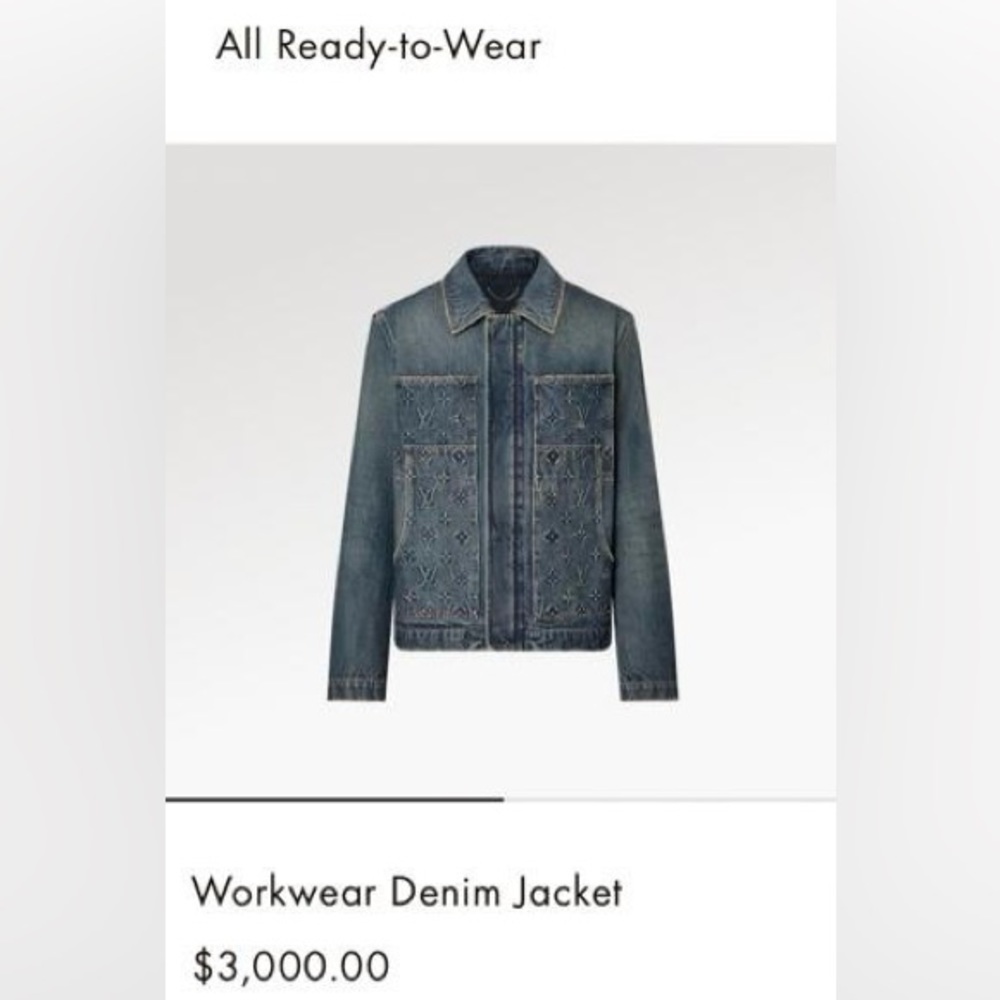 Louis Vuitton men work wear denim jacket